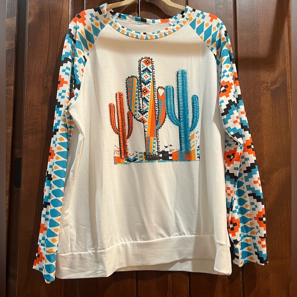 NWOT Aztec Cactus Sweatshirt
